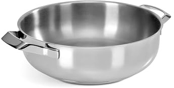 Barazzoni, My Pot, Tegame ø28cm, Acciaio Inox 18/10, Capacità 4,4lt, Triplo fondo adatto anche per Induzione, Made in Italy