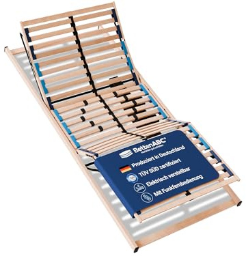 BettenABC - Max1 Elektro-Lattenrost - 90x200cm - Lieferung per Spedition - individuelle Kopf- & Fußteilverstellung sowie Härtegradverstellung - hergestellt aus Schicht- & Buchenholz in Deutschland