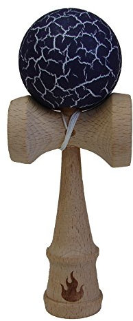 White/Dark Purple Crackle Kendama