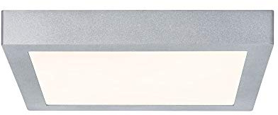 Paulmann 70650 LED Panel Lunar eckig - Alu Deckenaufbauleuchte Deckenleuchte Deckenlampe, Chrom Matt, 300 x 300 mm, 18 W/230 V