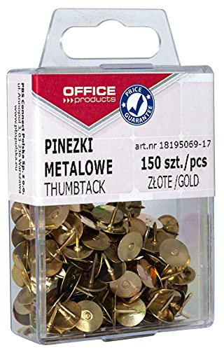 Office Products 18195069-17 Metallene Reißnägel 150 Stück in der Packung, gelb
