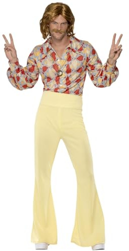 Smiffys Costume homme groove des années 60, avec chemise et pantalon évasé taille haute Halloween