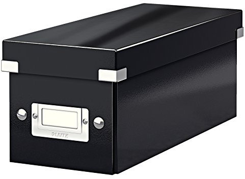 Leitz Click & Store WOW Scatola Archivio CD, per Archivio e Organizzazione di CD, Adatta a Casa e Ufficio, Nero, 60410095