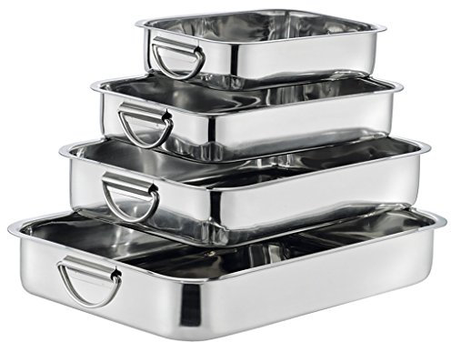 GSW Stahlwaren GmbH Backform 3,6 l, Edelstahl, Silber, 30 x 25 x 6 cm