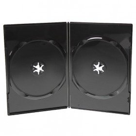 Amaray Custodie doppie per DVD Slim, 7 mm, Nero, 100 pezzi