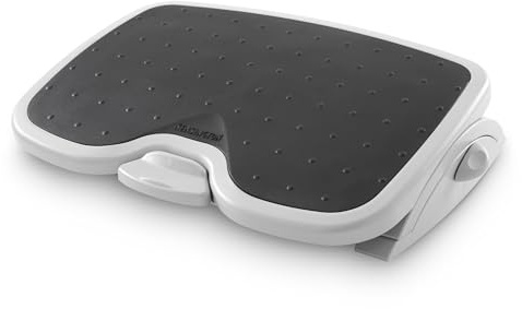 Kensington SoleMate Plus Foot Rest for Under Desk, Foot Stool with SmartFit Ergonomic System, Footrest with Adjustable 6-Level Tilt Non-Slip Base for Office Desk & Home, Grey, 56146
