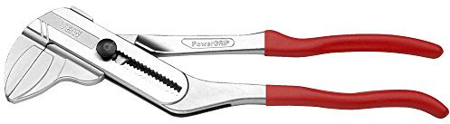 VBW 180315 ZangenschlüsselPowerGRIP, 300mm, 18 Loch (60mm) 300 mm, Rot / Silber