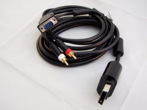 VGA Kabel Gold kompatibel für HD mit optischem Ausgang kompatibel für XBox360