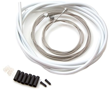 Clarks Universal S/S Front and Rear Brake Cable Kit W/ P2 White Outer Casing