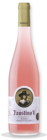 Faustino V Tempranillo Rosé Wine 75cl, 12.5% ABV | Premium, Dry, Fruity, Rose Wine | Rioja, Spain |