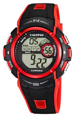CALYPSO Reloj Modelo K5610/5 de la colección Digital FOR Man, Caja de 44,8 mm con Correa de plástico Negro para Caballero