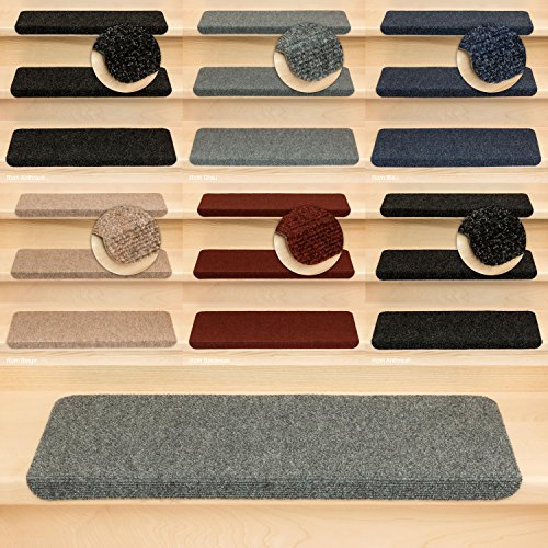 Kettelservice-Metzker Stufenmatten Ramon® MW Rechteckig 15er SparSet Grau - mit formstabilem Kunststoffwinkel