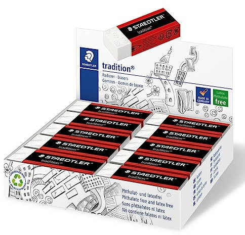 Staedtler 526 T20 Traditionelle Radiergummis, 20 Stück