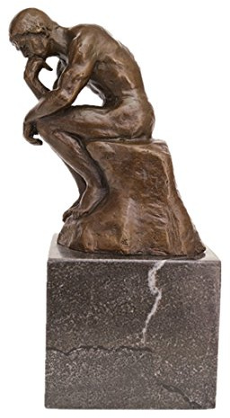 Toperkin Classical Rodin Statue Thinker Bronze Sculpture Home Decor Art Craft TPE-185