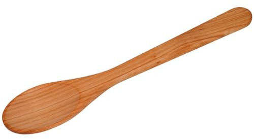 Hofmeister Holzwaren Servier-Löffel aus Kirsch-Holz, oval, 32 cm, aus Europa, hitzebeständig, Keine Kratzer im Topf, Rührlöffel, kein Plastik im Essen, robuster Gemüselöffel