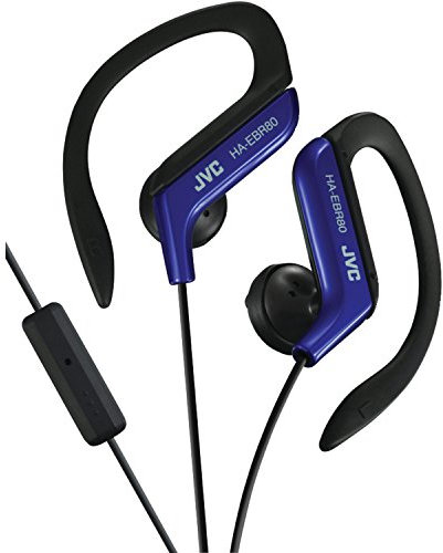 JVC HAEBR80 A sport clip regolabile clip auricolari con microfono e telecomando, blu
