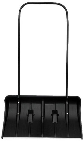 Schneeschieber schwarz Schneeschaufel Schneeschippe mit Rollen und Aluminiumkante Schneeräumer