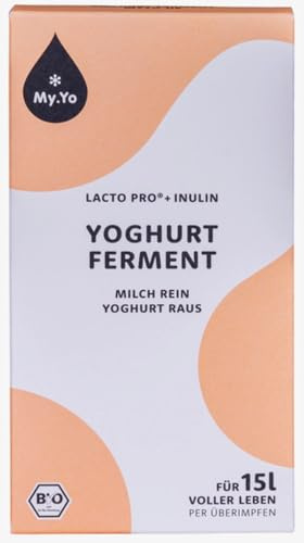 My.Yo Joghurt-Pulver Prebiotisch, Ferment zur Joghurtherstellung, 3 Beutel, Bio-Zertifiziert