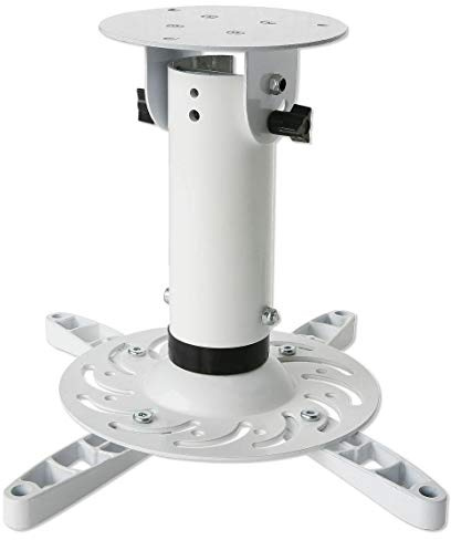 Techly ICA-PM 200WH Zimmerdecke Weiß Projektorhalterung - Projektorhalterungen (Zimmerdecke, 15 kg, 360°, 0-30°, 200 mm, 150 mm)