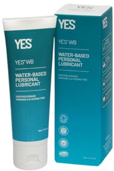 YES® WB Gleitgel auf Wasserbasis | Intensiv Hydrierendes & Wasserbasiertes Gleitgel | Bio-zertifiert | Ohne Hormone oder Glyzerin Hergestellt | pH-angepasst (50ml)