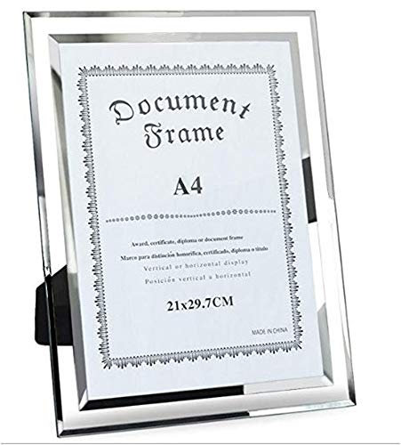 Xichen® Bilderrahmen für Fotos und Zertifikate, A4, transparent, Glas, hochwertig, hohe Qualität, für Zuhause und Büro