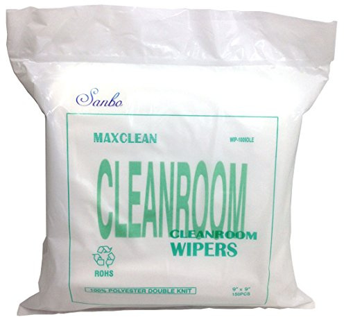 Sanbo Clean Room Wiper White LCD PCB Wiping Cloth 9 inch x 9 inch Including 150 Pcs