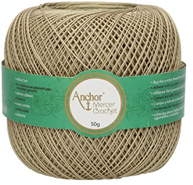 Anchor 4710005-00831 Häkelgarne, 100% Baumwolle, 831, Stärke 5, 53 Gramm