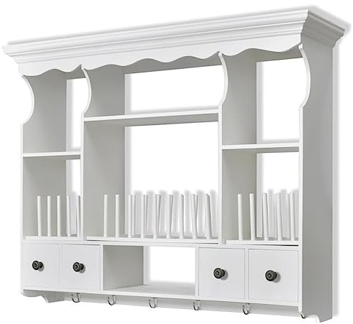 vidaXL Küchenhängeschrank Holz Weiß Wandschrank Küchenschrank Hängeschrank