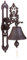 Esschert Design, Türglocke Klassik Antik braun, 13 x 26 x 20 cm, CB1