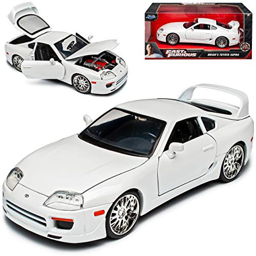 Toyota Supra Weiss Brian´s Paul Walker The Fast and The Furious 1/24 Jada Modell Auto