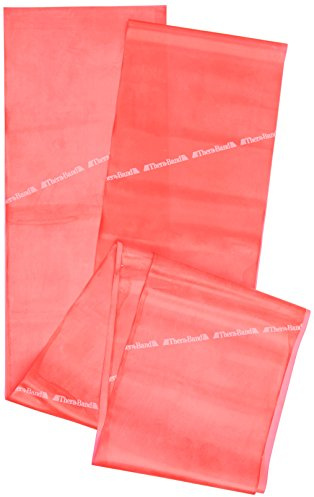 Thera Band ORIGINAL Übungsband Fitnessband inkl. Tasche 2,5 m, Mittel ROT