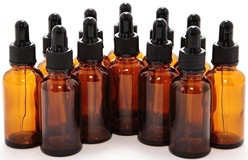 Vivaplex 12 recuento, ámbar, Botellas de Vidrio 1 Onza, con cuentagotas de Vidrio