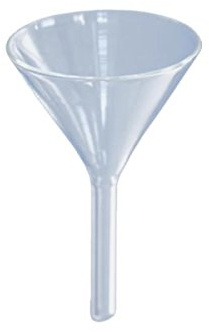 3 x Glastrichter Ø 70mm - Kalk-Soda-Glas - 60° Winkel - Glas-Trichter - Trichter aus Glas