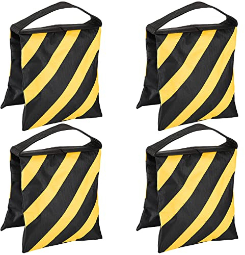 Fasmov Lot de 4 Sacs de Sable Robustes pour Supports d'éclairage, Support de Perche, trépied, trépied