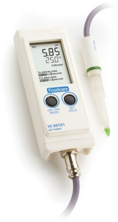 Hanna Instruments HI 99161 Waterproof Portable pH Meter, For Food and Dairy Products