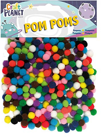 Craft Planet Pompons, 7 mm, 9 g, Mehrfarbig