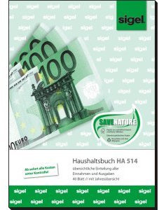 Sigel Formularbuch Haushaltsbuch A5 hoch 40 Blatt
