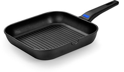 MONIX Solid+ Grill con rayas cuadrado 24 cm de aluminio fundido con antiadherente