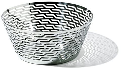 Alessi GV22 Shaman Cestino Rotondo Traforato in Acciaio Inossidabile 18/10, Lucido, 10 cm