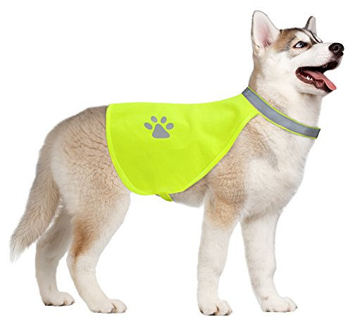 Weebo Pets Sicherheitsweste, reflektierend, Größe M, Neongelb