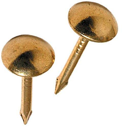 The Hillman Group 122690 Brass Small Round Head Furniture Nail, 25-Pack