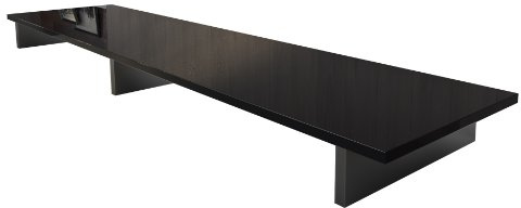 Vladon TV-Aufsatz Game, Made in Germany, Aufsatz für TV-Boards zur Erhöhung, Schwarz matt/Schwarz Hochglanz (138,5 x 9,5 x 34,5 cm)