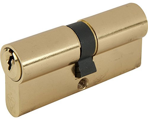 Yale PKM4045-PB Euro Double 1 Star Kitemarked Cylinder, 3 Keys Supplied, High Security, Visi Packed, Suitable for All Door Types, Brass Finish, 40:10:45 (95 mm)