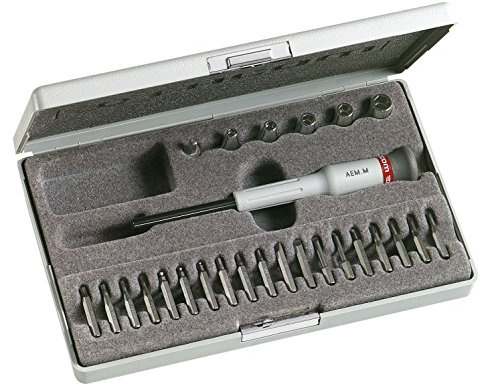 FACOM - Tournevis Porte-Embout Micro-Tech avec Jeu de Douilles et Embouts de Vissage - AEM.J2 - 15 Pièces - Matériau Robuste - Coffret de Rangement - Outillage à Main Professionnel
