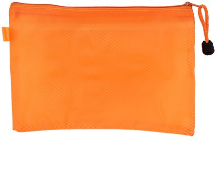 sourcing map sourcing map A5 Office Stationery Datei Papier Organizer Tasche mit Reißverschluss Ordnungsmappen Orange