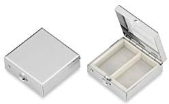 SILBERKANNE Pillendose 2-geteilt Maße: 4,0 x 4,0 x 1,5 cm Premium Silber Plated edel versilbert in Top Verarbeitung. Mit schicker Geschenkverpackung
