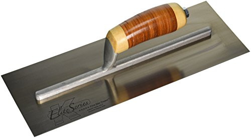 Kraft Tool CFE534L Elite Series Five Star Cement Trowel with Leather Handle, 14 x 5-Inch