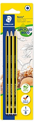Staedtler Noris Pencil 120-1BK3DA B 3-Piece Blister Pack