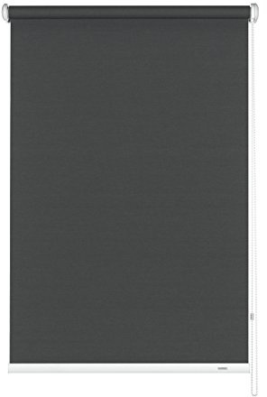 GARDINIA Seitenzug-Rollo, Decken-, Wand- oder Nischenmontage, Lichtdurchlässig, Blickdicht, Alle Montage-Teile inklusive, Grau, 112 x 180 cm (BxH)