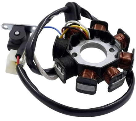 2EXTREME Lichtmaschine einzeln Version 1 kompatibel mit FLEX-TECH FUN 25/50 | Zwei isolierte Spulen, Kabelanschluss/Stecker, Pickup Sensor; 50ccm GY6 China 4T, kompatibel mit FLEX-TECH HURRICAN X1,2